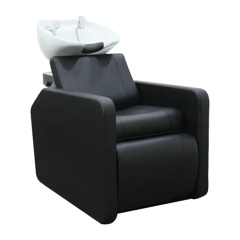 Luxury Electric Height Adjustable Shampoo Chair with Durable Ceramic Basin Modern Design