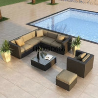 Outdoor sofa combination courtyard garden balcony leisure rattan chair