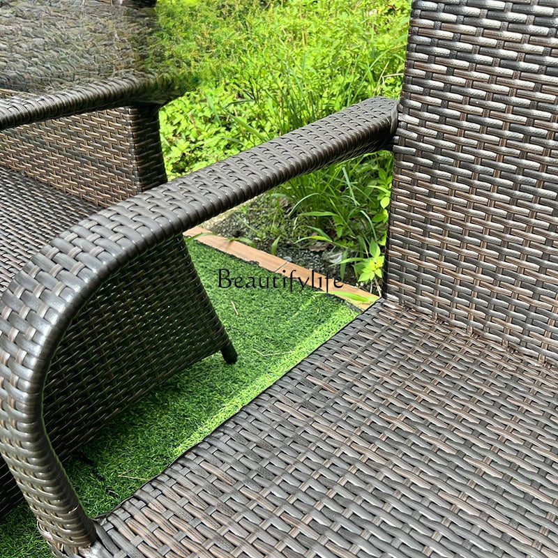 Outdoor leisure simple courtyard B & B restaurant coffee milk tea shop rattan chair