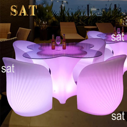 'illuminated lighting led furniture led sofa rechargeable outdoor Commercial Bar Furniture led chair