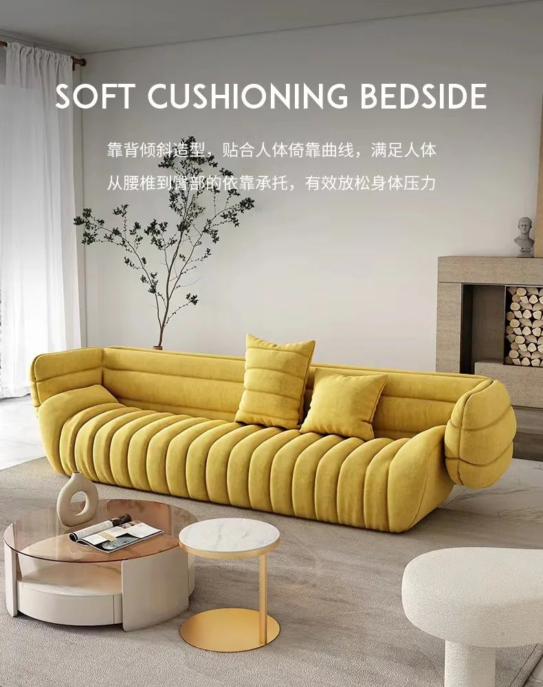 Simple modern creative banana boat sofa designer Nordic small apartment light luxury sofa