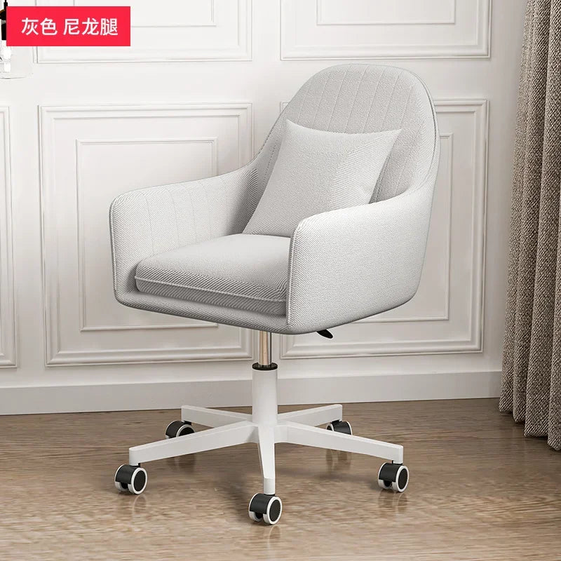 Computer Chair Nordic Household Comfortable Office Chair Bedroom Furniture Designer Backrest Study Swivel Pulley Gaming Chair