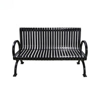 Steel Thermoplastic Coated Metal Resting Bench Outdoor Furniture Outdoor Bench
