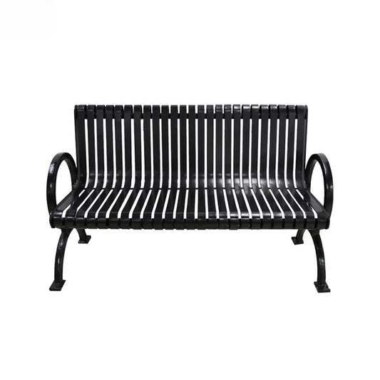 Steel Thermoplastic Coated Metal Resting Bench Outdoor Furniture Outdoor Bench