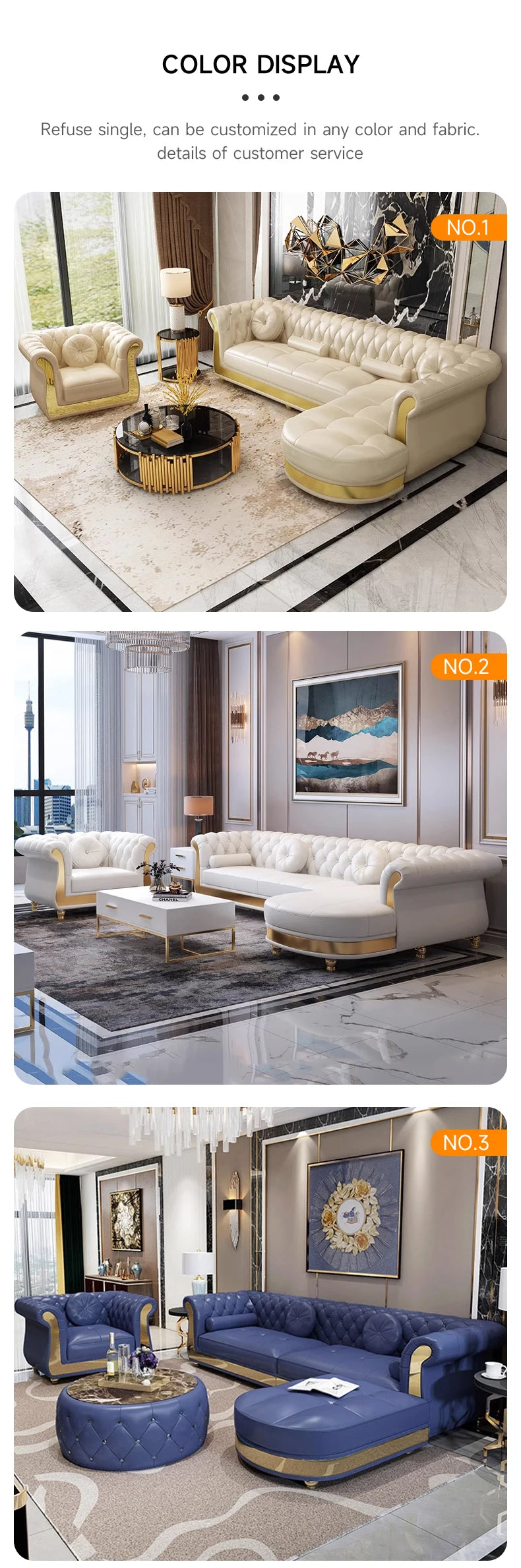 Luxury Chesterfield Sofa Home Office Hotel Living Room Furniture Modern Leather Sofa Set Подставка Под Ноги Офисная Divano