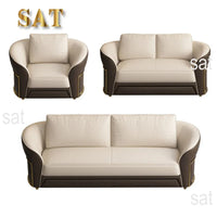 z Italian Design Luxury Leather Furniture Villa Home Customization Modern Living Room Large Modular Combination Sofa