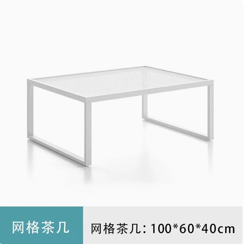 Customized outdoor leisure sofa cafe aluminum alloy lazy sofa coffee table hotel garden balcony villa furniture