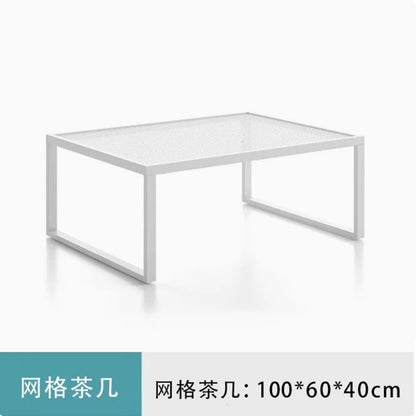 Customized outdoor leisure sofa cafe aluminum alloy lazy sofa coffee table hotel garden balcony villa furniture