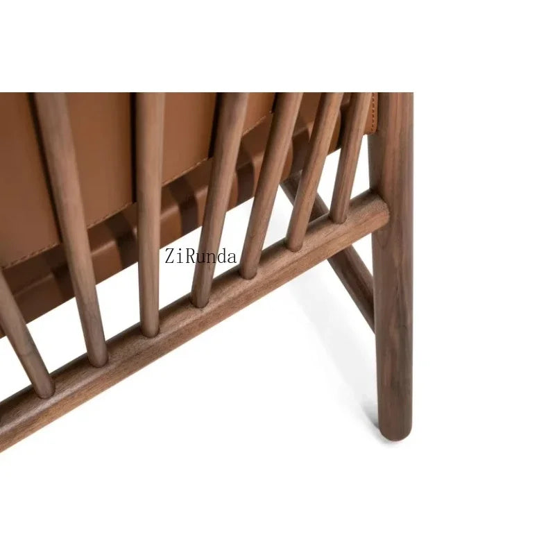 Chinese Solid Wood Modern Negotiation Chair Living Room Dining Room Bedroom Hotel Leisure Armchair