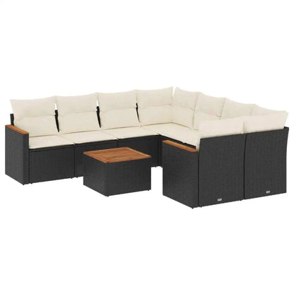 Stylish Black Outdoor Garden Sofa Set Durable Patio Furniture for Relaxing and Entertaining