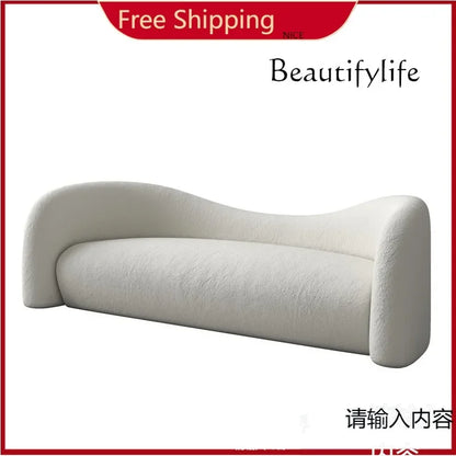 JB HCream Wind Sofa Small Apartment Living Room Simple Modern Clothing Store Beauty Salon Reception Rest Area