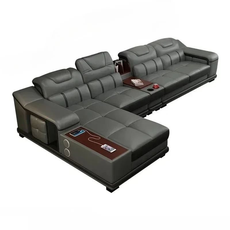 Genuine Leather Sofa Cama Leather Couch Big Sofas Sleeper Sofa Set Living Room Furniture Sofas Modern Sectional Sofa