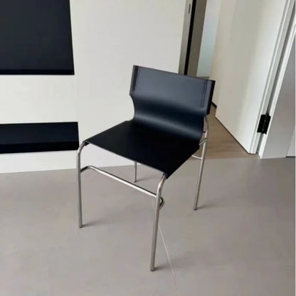 Italian Stainless Steel Backrest Simple Saddle Chair Bauhaus Design Dining Chair Chair Wholesale Available Home Furniture