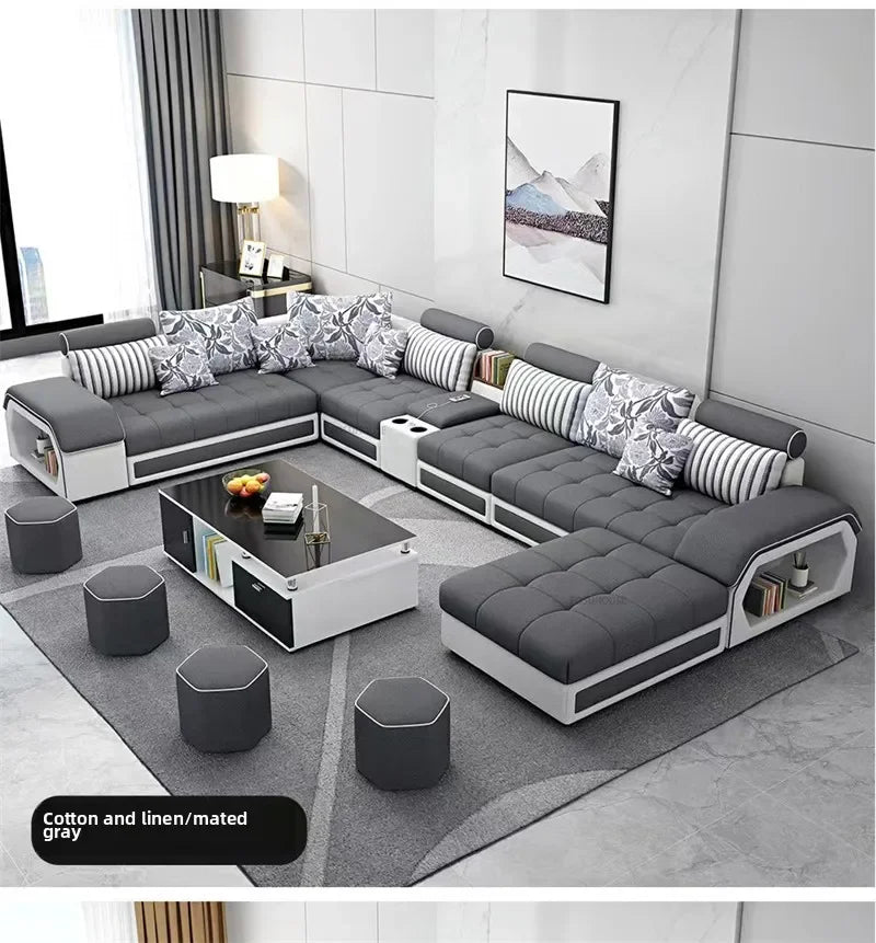 Nordic Fabric Living Room Sofas Combination Modern Apartment Single Sofas for Living Room Furniture Creative Corner Sofa v
