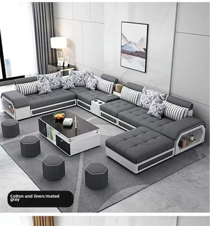Nordic Fabric Living Room Sofas Combination Modern Apartment Single Sofas for Living Room Furniture Creative Corner Sofa v