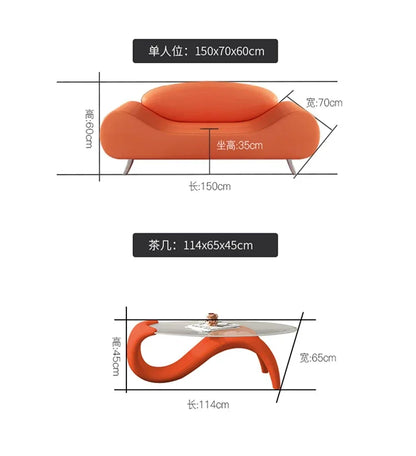 Nordic Relaxing Minimalist Modern Design Comfortable Living Room Sofas Elegant Light Luxury High-quality Simple Hotel Furniture