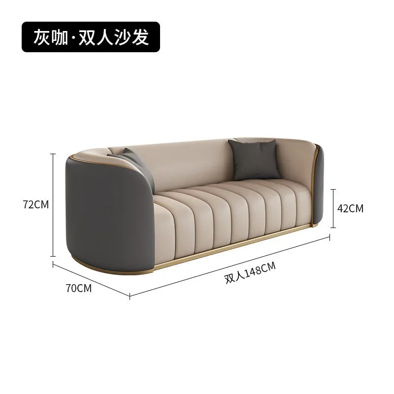 Italian Light Luxury Negotiation Sofa Hotel Lobby Meeting Area Tables And Chairs Sales Office Business Reception Sofa