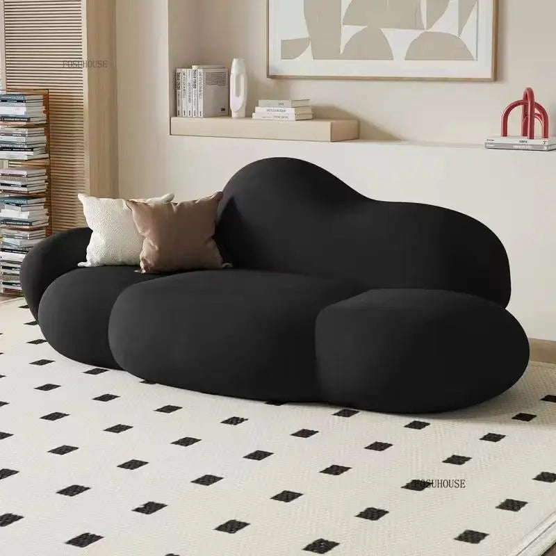 Simple Small Apartment Living Room Sofas Nordic Home Balcony Single Back Sofa Chair Beauty Salon Lounge Reception Double Sofas