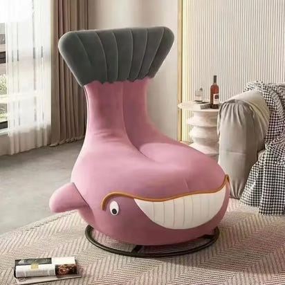Rotating sofa chair Comfortable lazy single sofa Whale animal shark chair Small apartment room leisure