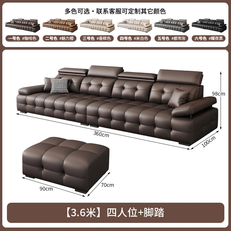 Modern Leather Living Room Sofas Couch Lazy Nordic Luxury Minimalist Living Room Sofas Lounge Designer Muebles Home Furniture