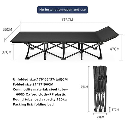 Folding bed ultra light portable outdoor Camp bed multi-function recliner self driving travel folding bed