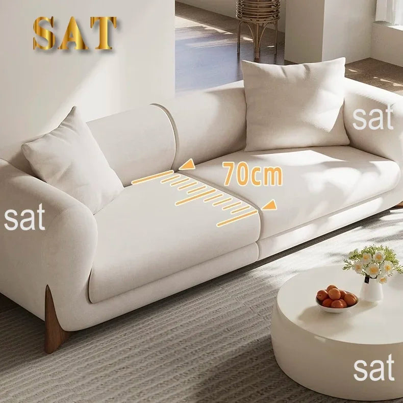 ^Or Nordic Wabi-Sabi Minimalist Living Room Matte Fabric Sofa Multi-Person Free Combination Hotel Lobby Villa Sectional Sofa&*