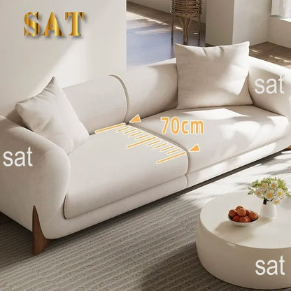 ^Or Nordic Wabi-Sabi Minimalist Living Room Matte Fabric Sofa Multi-Person Free Combination Hotel Lobby Villa Sectional Sofa&*
