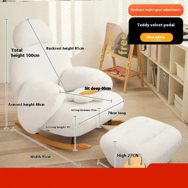 m Modern Ergonomic White Chairs Minimalist Living Room Recliner Lounge Chairs Floor Bedroom Para Home Decor m