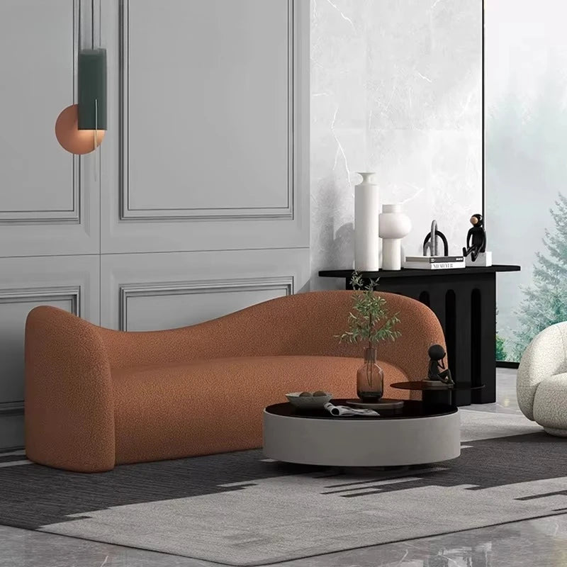 WISEMAX FURNITURE meubles de salon design canapés de sol en forme de L ensemble Teddy canapé modulaire sectionnel en tissu de forme incurvée