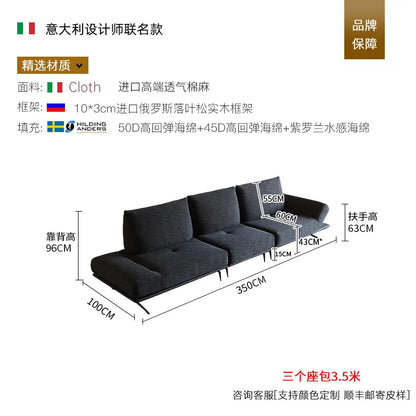 Bedroom Rotatable European Couch Linen Nordic Modern Double Living Room Sofa Chaise Puffs Lounge Luxury Muebles Trendy Furniture