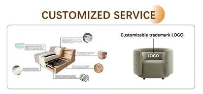 Italian Modern Simple Light Luxury Style Villa Household Solid Wood Frame Living Room Leather Sofa Set