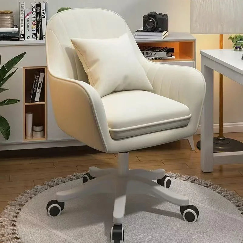 Bedroom Comfortable Makeup Stool Office Ergonomic Desk Chair Backrest Chair Computer Chair Dormitory Chair Girls Dressing Chairs
