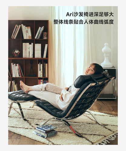 Customizable full leather sofa chair