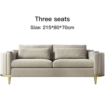 Nordic Reading Household Sectional Fabric 3 Seat Sofa Upholstered Armchair Custom Color Living Room Fauteuil Home Furniture