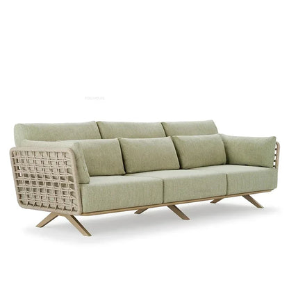 Nordic Designer Outdoor Garden Sofas Villa Leisure Area Lazy Sofa Home Balcony Sofa Chair Combination Luxury Outdoor Furniture L