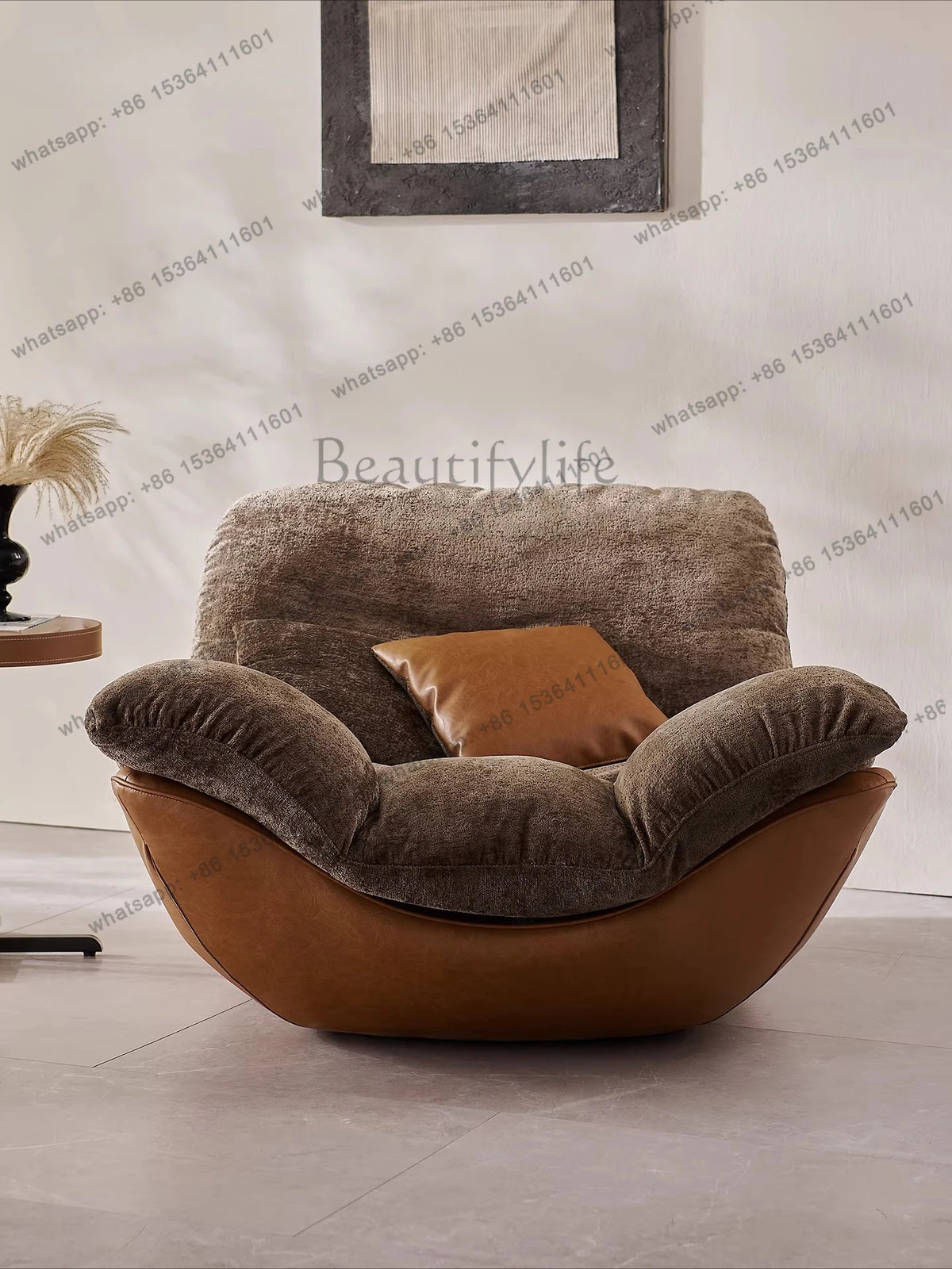 Italian light luxury designer creates reclining chair Italian modern simple living room leisure chair