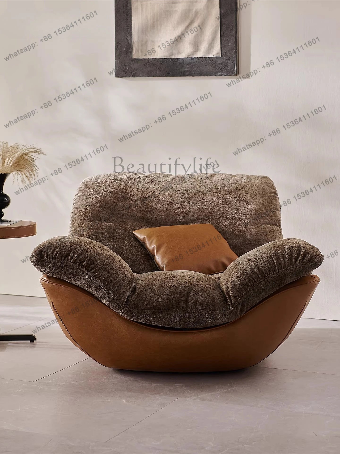 Italian light luxury designer creates reclining chair Italian modern simple living room leisure chair