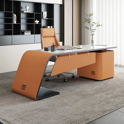 Italian minimalist rock slab office table study table Computer desk Room desks office desks and workstations studio desk