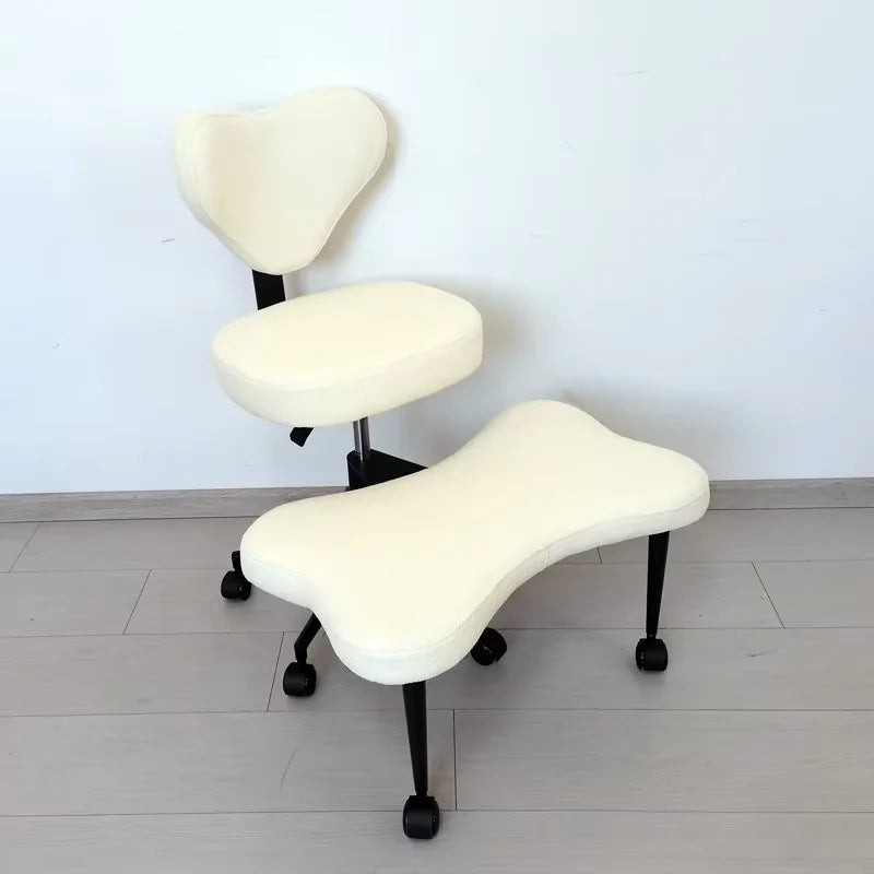 Ergonomic cross-leg office chair,360°rotating stool,height-adjustableseat,lumbar support,extremely comfortablemeditation chair,