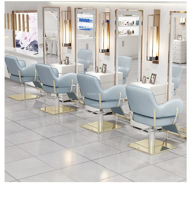 Beauty Salon Chair professional Hairdressing Chairs Stainless Steel Barber Chairs Modern Salon Furniture simple Lift Swivel Seat