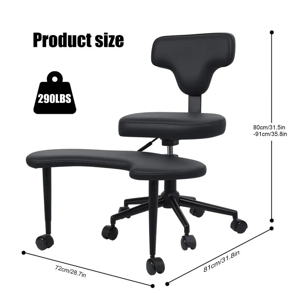 Height Adjustable Criss-Cross Desk Chair with Wheels And Lumbar Support Fidget-Friendly Office Chair for Dynamic Comfort
