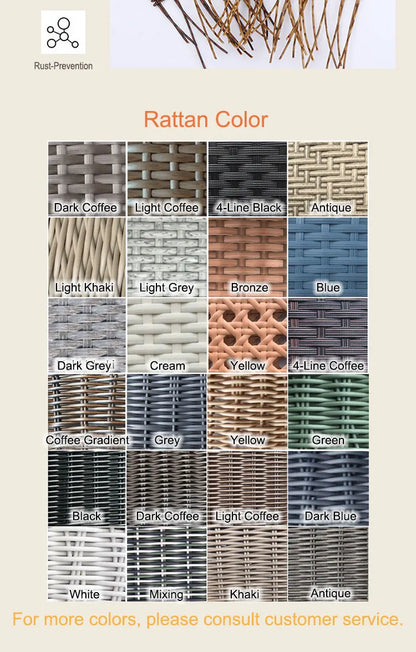 Cheap Modern Factory Contemporary Outdoor Garden Woven Rattan Wicker Sofa Garden Furniture Set Balcony Restaurant