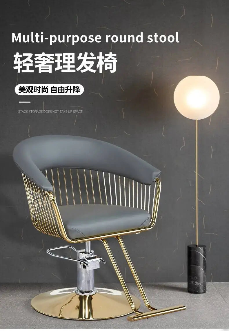 High end, stainless steel, dining chair, single sofa chair designer