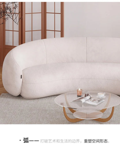 Curved Armchair Living Room Sofas White Designer Modern Minimalist Living Room Sofas Lazy Floor Muebles Lounge Suite Furniture