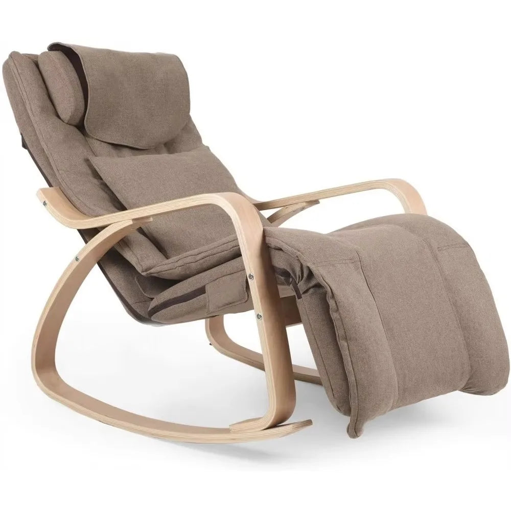 Folding Shiatsu Massage Chair with Adjustable Backrest and Heated Back