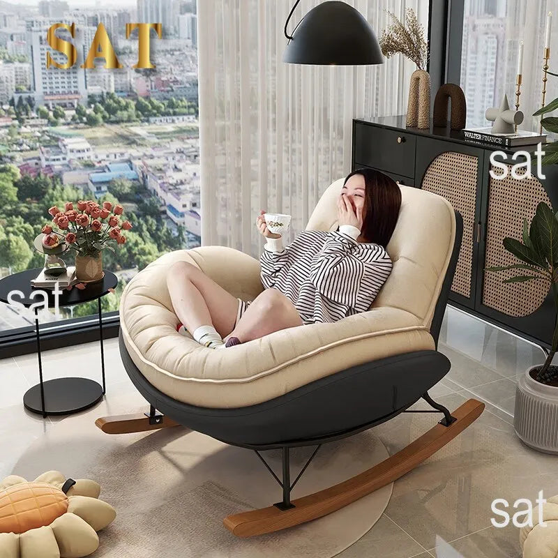 For Modern Living Room Lounge Rocking Chairs Home Furniture Apartment Bedroom Adults Single Sofa Lazy Recliner Lounge Chair*