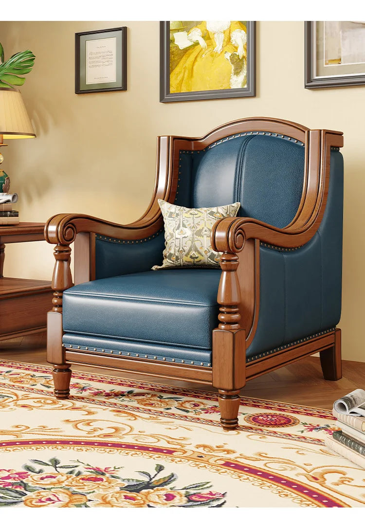 Customizable American leather sofa