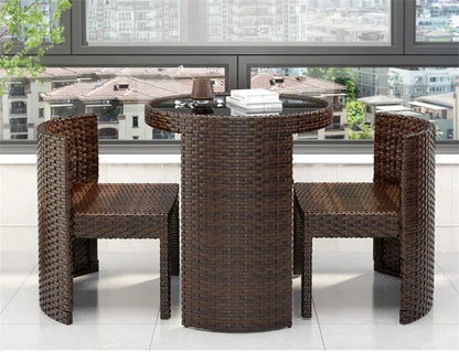 European Rattan Garden Furniture Sets Home Balcony Patio Furniture Creative Open-air Garden Furniture Combination Outdoor Set F