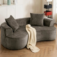 79" Boneless Loveseat Convertible Folding Sofa Bed, Twin Sleeper Sofa With Pillow, Modern Chenille Fabric Floor & Futon Loveseat