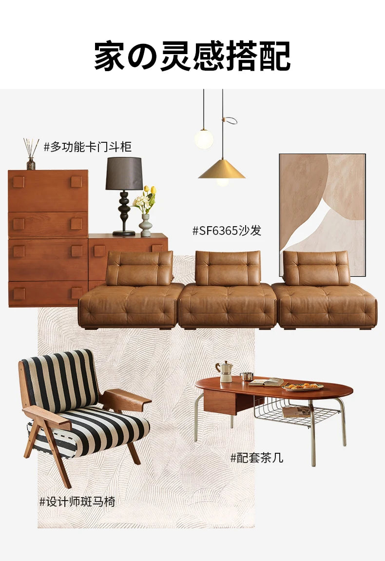 Adults Sleep Living Room Couch European Brown Villa Modular Corner Sectional Sofa Double Lounge Leather Canape Salon Furniture